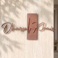 Personalised Metal House Name Plate – Modern Script Wall Sign (Premium Minimal Outdoor Design)