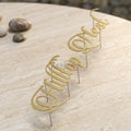 Personalised Floating Metal Name Sign – Minimal Script Letter Design (Outdoor Waterproof, CNC Precision)