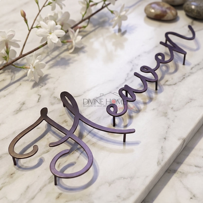 Custom Script Metal Name Sign with Stand-Off Pins – Minimal Floating Name Plate (Outdoor Waterproof)