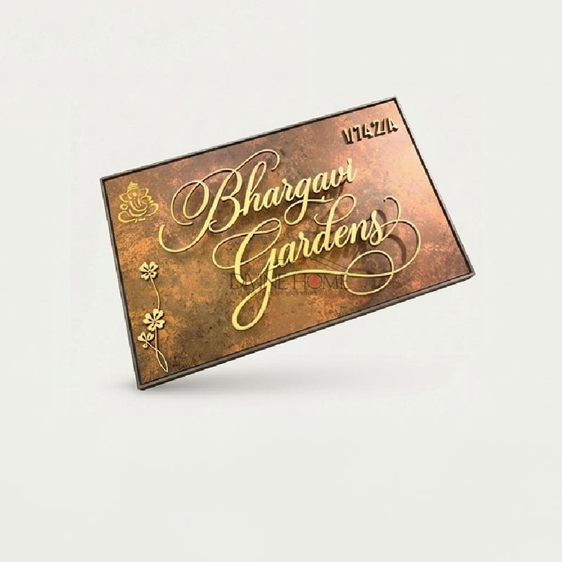 Rustic Textured Metal Name Plate with Premium Raised Letters – Custom Outdoor Sign