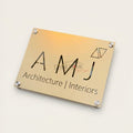 Custom Laser Cut Metal Name Plate with Matte Finish – Modern Business Sign (Outdoor Waterproof)
