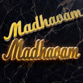 Premium Titanium Gold LED Name Plate with Edge Lighting – Luxury Illuminated Outdoor Sign