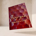 Premium Teak Wood Name Plate with Honeycomb Design – Epoxy Finish Custom Outdoor Sign