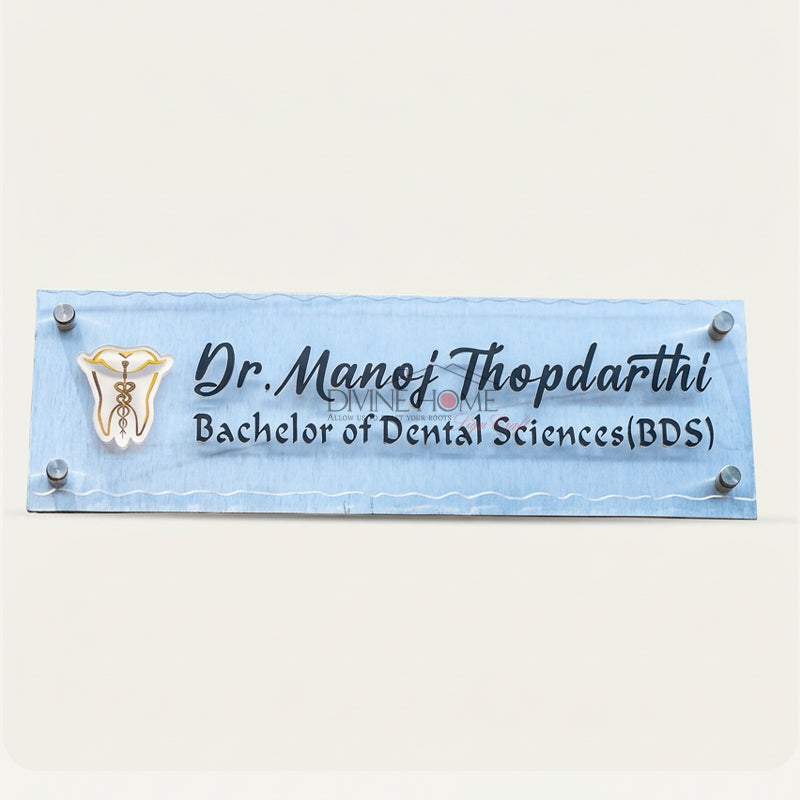 Custom Acrylic & Aluminium Name Plate for Clinics & Offices – Premium Professional Signage