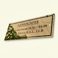 Premium Acrylic Name Plate for Offices & Legal Professionals – Titanium Finish Signage