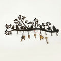 Metal Bird Design Key Holder – Decorative Wall Hook Organizer